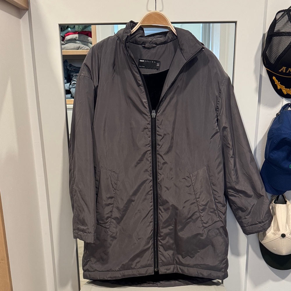 ASOS faux fur lined waterproof jacket